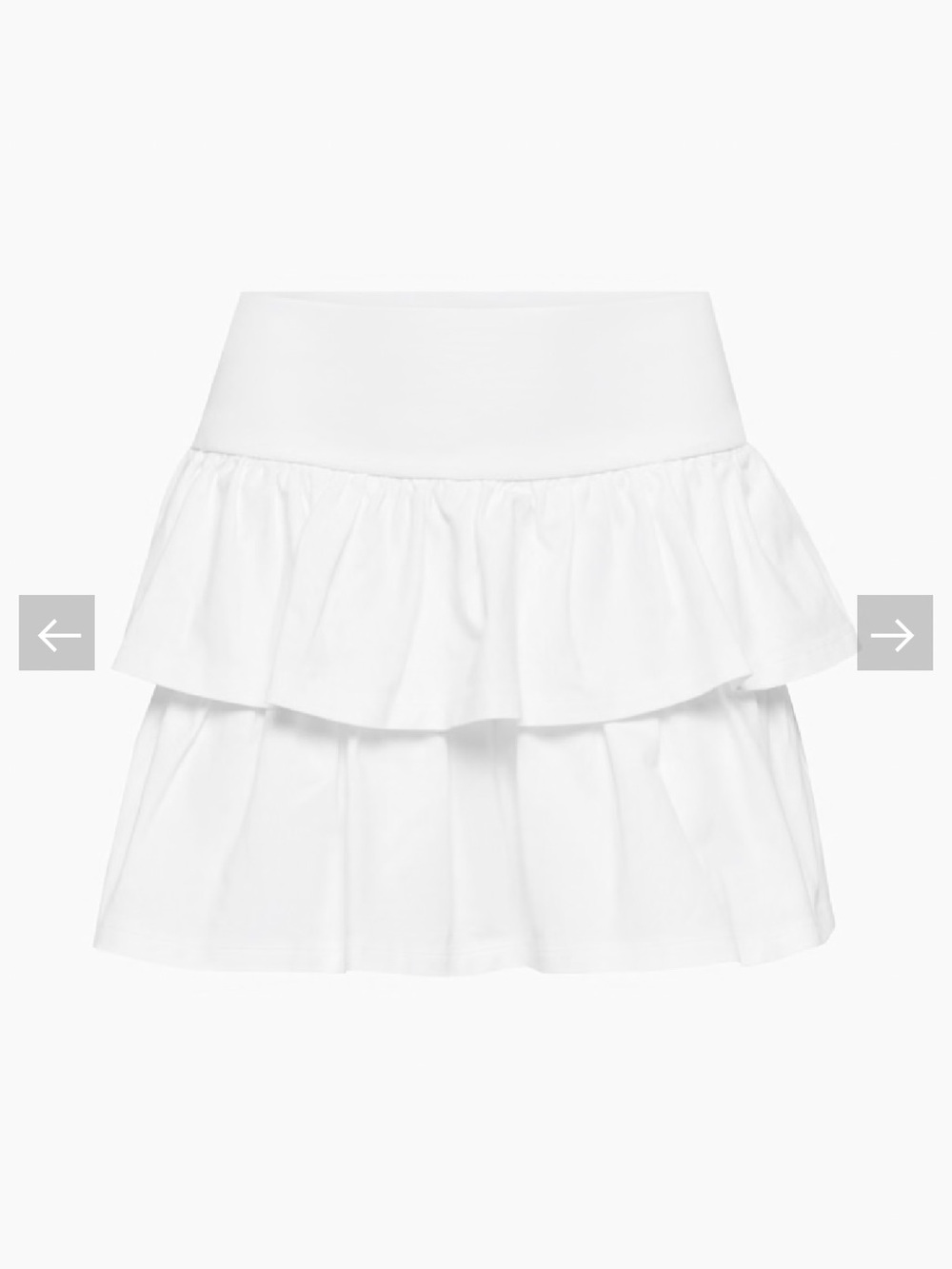 Sunday Best white buttercup tiered miniskirt- size M